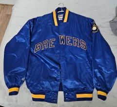 90年代 MLB サテンジャンパー ミルウォーキー ブリュワース L 未使用