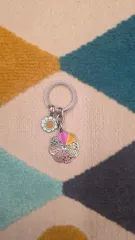 Coach コーチ マルチカラー 花モチーフ キーリング キーチェーン バッグチャーム