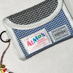 (送料無料 レア) Porter x atmos ギンガムチェック 二つ折り財布のサムネイル