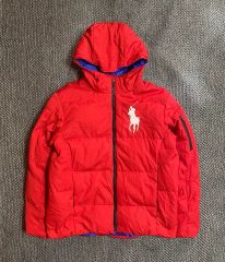POLO RALPH LAUREN ダウン ベスト 赤 ビックポニー フード - メルカリ