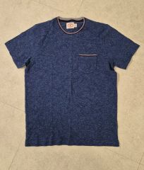美品 デウスエクスマキナ サマーニット インディゴブルー 半袖 Tシャツ 