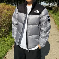 THE NORTH FACE ザノースフェイス ダックダウン ヌプシ ダウン 光沢 グレー XL(105)のサムネイル