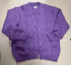 オベイ ペトロン カーディガン アルパカ モヘア パープル L 着用画像 きれいですのサムネイル