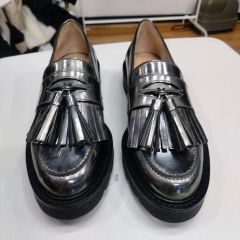 HOUGA ローファー day and night loafer 靴 シルバー - メルカリ
