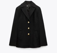 値下げ！ZARA ザラ ナポレオンコート ダブルブレスト ハイネック