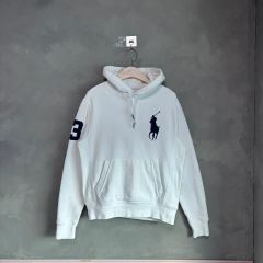 Polo Ralph Lauren ジップパーカー ビッグポニー ホワイト XS - メルカリ