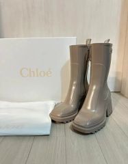 Chloe レインブーツ ベージュ 39クロエ肌色長靴 - メルカリ