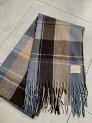 DIANAメモリアル マフラー 英国製 ロキャロン カシミヤ100%青 チェック