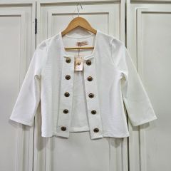 AUCH ラグジュアリーゴールド薔薇柄シャツジャケット パワーショルダー 
