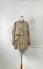 コットン ベージュ マウンテンパーカー アウター スタイル レディース ジャケット
