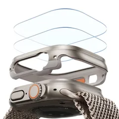 【在庫処分】(49mm、2025/2024/2023/2022対応) 3/2/1用ケース スクリーン保護フィルム付き Ultra 米軍MIL規格保護 アルミ合金ケース Watch Armoriteガラスフィルム2枚セット Apple オリジナル維持 ESR チ