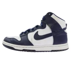 NIKE ナイキ DD1399-104 Dunk High Championship Navy ダンク ハイ ハイカット スニーカー ホワイト系 ネイビー系 25cm【中古】