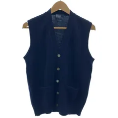 【中古】　POLO by RALPH LAUREN　ベスト　レイヤード　Vネック　フルボタン　無地　古着　/1272