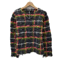 【中古】　COMME des GARCONS HOMME　カーディガンセーター　ニットアウター　セーター　Vネック　フルジップ　チェック　AD2004　日本製　ドメスティック　古着　/1156のサムネイル