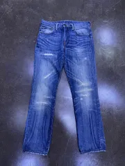 リーバイス 511 ヴィンテージ ダメージ リワーク スリムフィット デニムパンツ 32