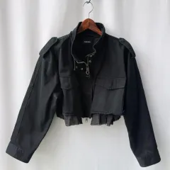 Diesel DIESEL ディーゼル クロップド ハイネック ジャケット ブラック S