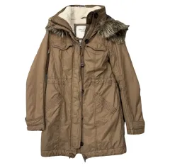 Abercrombie アバクロンビー ブラウン シープスキン ヴィンテージ マウンテンパーカー アウター xsのサムネイル
