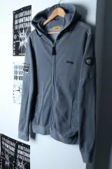 (L-XL) ジープ フードジップアップ ルーズフィット PIGMENT ブルー オールドスクール -1741Bのサムネイル