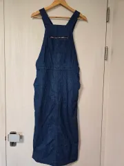 （ストレートフィットかわいい）ZARA ザラ 薄い デニム サスペンダー オーバーオール ONE PIECE