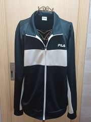 FILA ジャージセット 上Sサイズ 、下M ブラック/ホワイト - メルカリ