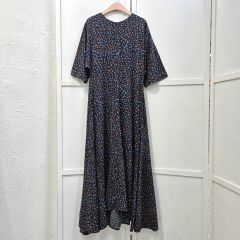美品 BALLSEY スピアワートプリント フレアスリーブワンピース 34