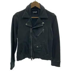 【中古】　Schott　スウェットブルゾン　ライダースカラー　裏毛　無地　アメカジ　古着　/1584のサムネイル
