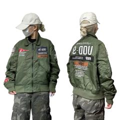 MOUSSY マウジー ミリタリー ジャケット カーキ ワッペン ニコちゃん