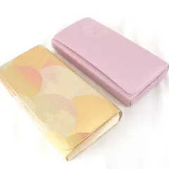 良品『USED』 和装 2点セット クラッチバッグ  ゴールド/ピンク