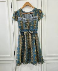 エ*7様 【古モデル・新品美品】 OZZ ONESTE 薔薇柄 ストライプ半袖ワ