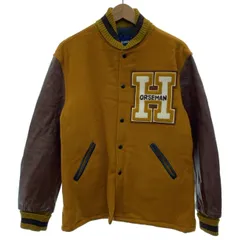 【中古】　Holloway　スタジャン　ブルゾン　ベースボールカラー　切替　無地　ワンポイント　ワッペン　USA製　古着　/0150のサムネイル