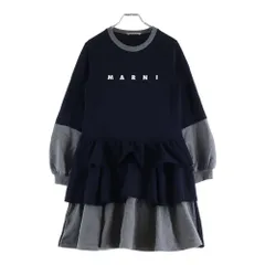 MARNI (マルニ) ブランドロゴプリント 切替スウェットワンピース キッズ M00505-M00ND 0M803のサムネイル