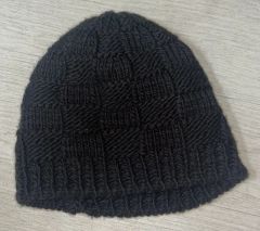 ルイヴィトン ニットキャップ ビーニー ネイビー ウール100% 帽子 LV