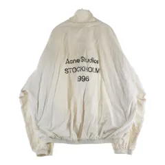 Acne Studios (アクネ ストゥディオズ) 24SS ユーズド加工 バックロゴプリント ジッパー ジップアップ トラックジャケット アイボリー FN-MN-OUTW001165のサムネイル