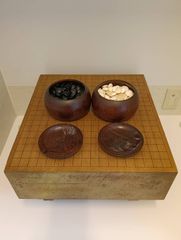高級 本榧基盤 碁石 蛤 那智黒 碁笥 セット 特選 囲碁 本場宮崎県 日本