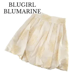 【訳あり】BLUGIRL BLUMARINE ブルーガール ブルマリン バルーンスカート ひざ丈 チュール 刺繍 タッグ 大人きれいめ レディース サイドファスナーのサムネイル