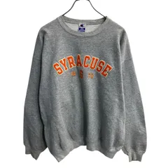90s メキシコ製 Champion ロゴスウェット トレーナー L ライトグレー チャンピオン プルオーバー 90年代 青タグ 刺繍 秋物 a804-6509