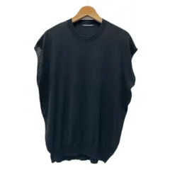 【中古】　mizuiro ind　ベスト　ノースリーブ　サマーニット　レイヤード　クルーネック　無地　コットン　マニッシュ系　古着　/2401