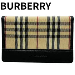 BURBERRY バーバリー 名刺入れ カードケース ノバチェック レザー ブラック