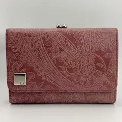 DAKS ダックス がま口 三つ折り財布 ペイズリー柄 ピンクのサムネイル