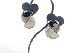 ピエールカルダン　Pierre Cardin　デザインイヤリング　シルバーカラー×ブラックカラー　送料無料