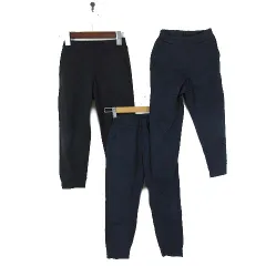 ユニクロ UNIQLO ウルトラストレッチ アクティブジョガーパンツ エアリズム 3枚 セット 120cm 6-7歳 黒 ブラック 紺 ネイビー 141-465163