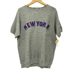 チャンピオン Champion NEW YORK ロゴ ワッペン Vガゼット フレンチテリー S/S スウェット メンズ  O