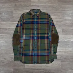 95 ポロラルフローレン カントリー チェック エルボー パッチシャツ