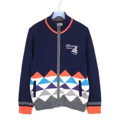 FILA フィラ ジップアップ ニット レディース Sサイズ ウール混 ゴルフ カーディガン NG11755のサムネイル