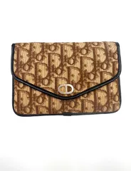 Christian Dior クリスチャンディオール　CD金具 トロッター 総柄 キャンバス ポーチ