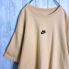 美品 NIKE ナイキ 半袖 Tシャツ 刺繍センターロゴ オレンジブラウン XL 