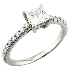 Pt950 和光 ダイヤモンド 0.75ct プリンセスカット プラチナ - メルカリ