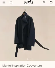 エルメス ベルト付き コート ネイビーのサムネイル