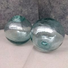 青緑ガラスの浮き玉5個セット - メルカリ