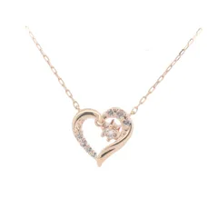 ヨンドシー ダイヤモンド 半透明石 ネックレス 2019年クリスマス K10PG(10金 ピンクゴールド) 質屋出品